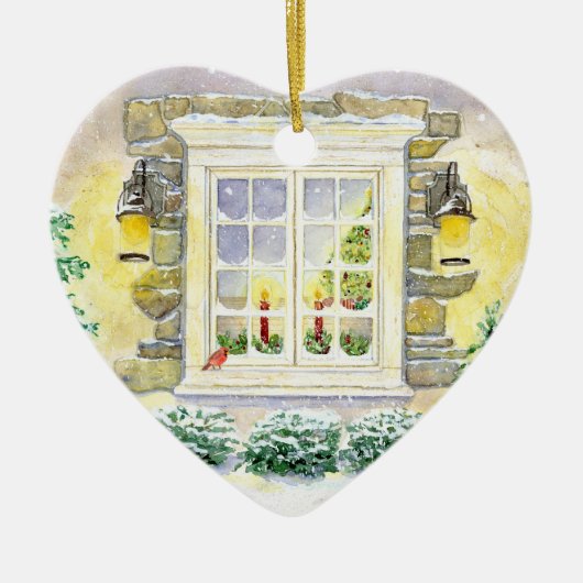 クリスマスツリーのウィンドウオーナメント セラミックオーナメント (正面)