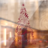 クリスマスツリーのウィンドウデカールビニールの大きな装飾 ウィンドウサイン (シート2)