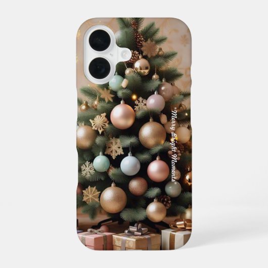 "クリスマスツリーのエレガンス" iPhone 16ケース (裏面)