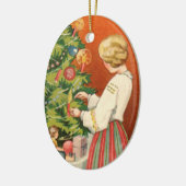 クリスマスツリーのオーナメントのエストニア語の女の子 セラミックオーナメント (左)