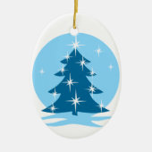 クリスマスツリーのオーナメントのパーソナライズな装飾 セラミックオーナメント (正面)