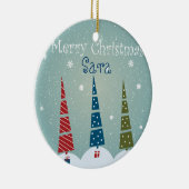 クリスマスツリーのオーナメントカスタマイズ-受信者用 セラミックオーナメント (右)