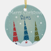 クリスマスツリーのオーナメントカスタマイズ-受信者用 セラミックオーナメント (正面)