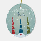 クリスマスツリーのオーナメントカスタマイズ-受信者用 セラミックオーナメント (左)