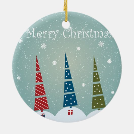 クリスマスツリーのオーナメントカスタマイズ-受信者用 セラミックオーナメント (裏面)