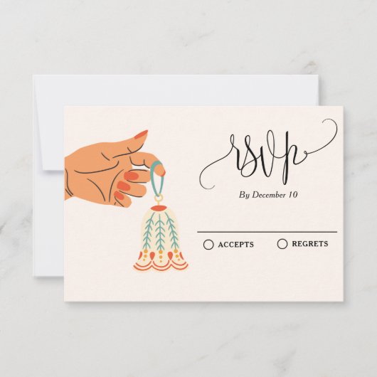 クリスマスツリーのオーナメント飾り 出欠カード (正面)