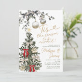 クリスマスツリーのオーナメント ウェディング 結婚式 招待状 (スタンド正面)