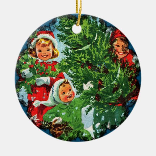 クリスマスツリーのオーナメント セラミックオーナメント (正面)