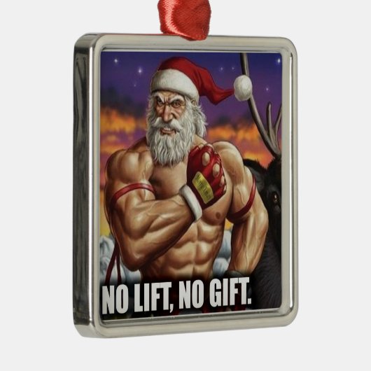 クリスマスツリーのオーナメント-ボディービルをやることのための… メタルオーナメント (右)