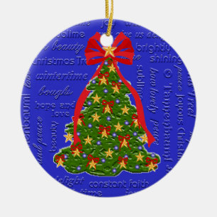 クリスマスツリーのオーナメントO Tannenbaumの叙情詩 セラミックオーナメント