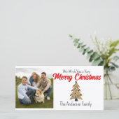 クリスマスツリーのカスタマイズ写真 シーズンカード (スタンド正面)