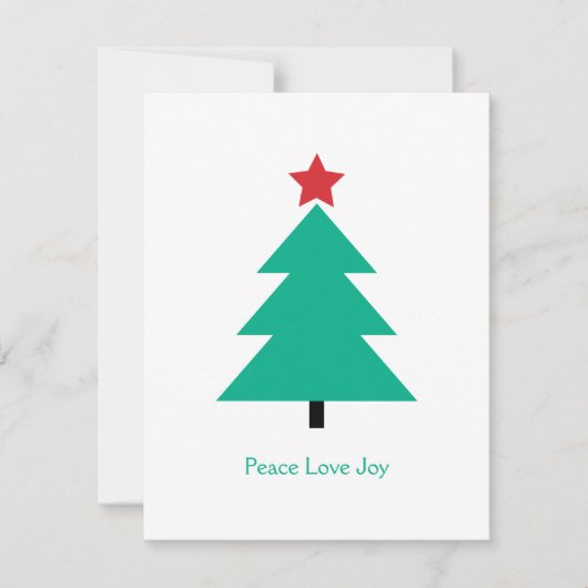 クリスマスツリーのカスタマイズ ノートカード (正面)