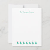 クリスマスツリーのカスタマイズ ノートカード (裏面)