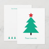 クリスマスツリーのカスタマイズ ノートカード (正面/裏面)