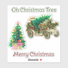クリスマスツリーのカスタムカットビニールステッカー シール