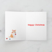 クリスマスツリーのカードと可愛いコーギー カード (内部)