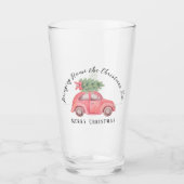 クリスマスツリーのガラスのタンブラーを家に持ち帰る タンブラーグラス (正面)