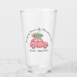 クリスマスツリーのガラスのタンブラーを家に持ち帰る タンブラーグラス