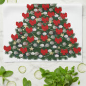 クリスマスツリーのキッチンタオル キッチンタオル (折り畳み)