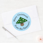 クリスマスツリーのキノコのシール ラウンドシール (封筒)