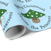 クリスマスツリーのキノコ包装紙 ラッピングペーパー (ロールコーナー)