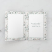 クリスマスツリーのキャンドル松コーン磨きクリスマス シーズンカード (内部)