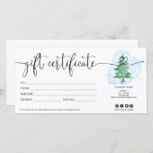クリスマスツリーのギフトカード証明書の追加ロゴ