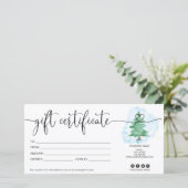 クリスマスツリーのギフトカード証明書の追加ロゴ