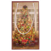 クリスマスツリーのギフトバッグ スモールペーパーバッグ (裏面)