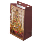 クリスマスツリーのギフトバッグ スモールペーパーバッグ (裏面アングル)