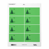 クリスマスツリーのギフトラベル ラベル (フルシート)