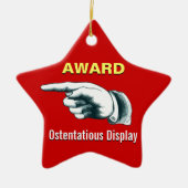 クリスマスツリーのギャグのギフト セラミックオーナメント (正面)