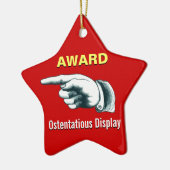 クリスマスツリーのギャグのギフト セラミックオーナメント (左)