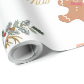 クリスマスツリーのクッキーを使用したクリスマスパターン ラッピングペーパー (ロールコーナー)