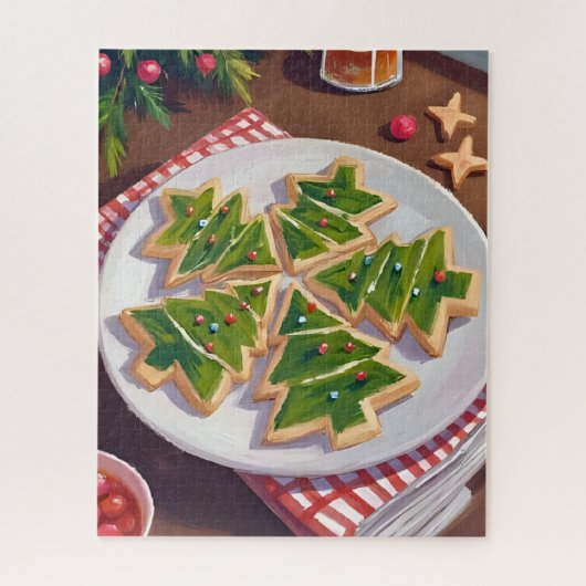 クリスマスツリーのクッキー絵画 ジグソーパズル (縦)
