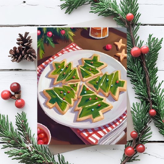 クリスマスツリーのクッキー シーズンカード