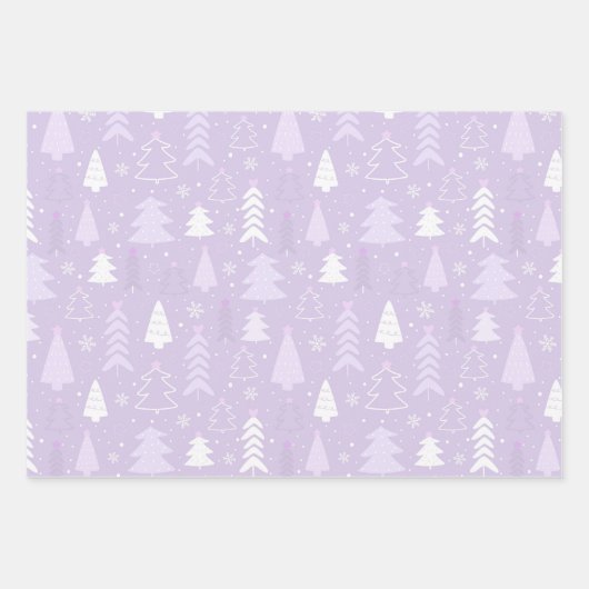 クリスマスツリーのクリスマスが紙シートを包装 ラッピングペーパーシート (正面3)