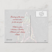 クリスマスツリーのクリスマスの休日の挨拶の郵便はがき シーズンポストカード (裏面)