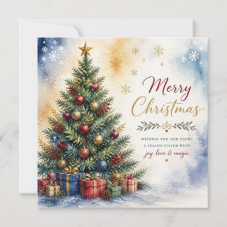 クリスマスツリーのクリスマスカード