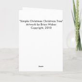 クリスマスツリーのクリスマスカード シーズンカード (裏面)