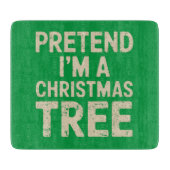 クリスマスツリーのクリスマスコスチュームのフリ カッティングボード (正面)