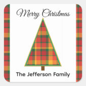 クリスマスツリーのクリスマスシール スクエアシール (正面)