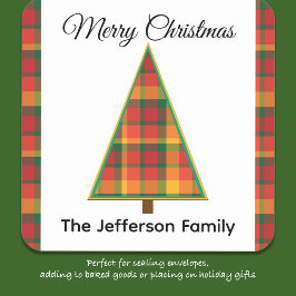 クリスマスツリーのクリスマスシール スクエアシール