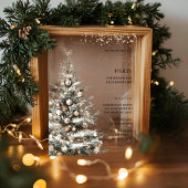 「クリスマスツリーのクリスマスパーティー | フェスティバル休日 アクリル招待状