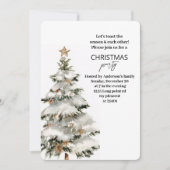 「クリスマスツリーのクリスマスパーティー | フェスティバル休日 招待状 (正面)