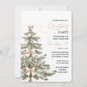 「クリスマスツリーのクリスマスパーティー | フェスティバル休日 招待状 (正面)