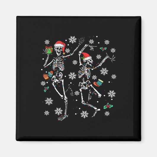 クリスマスツリーのクリスマスライトクリスマススケルトンダンク マグネット (正面)