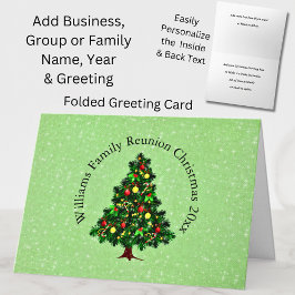 クリスマスツリーのグリーティングに一致する名前の変更文字 カード