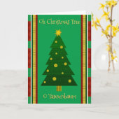 クリスマスツリーのグリーティングカード カード (黄色い花)