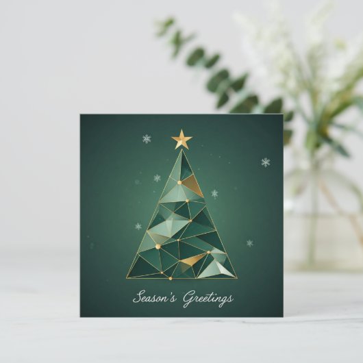 クリスマスツリーのグリーティングカード シーズンカード (スタンド正面)